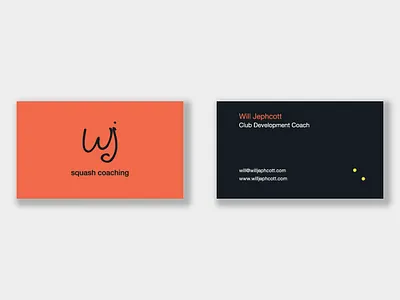 Squash Business Cards branding business card business card design coach coaching illustrator print squash