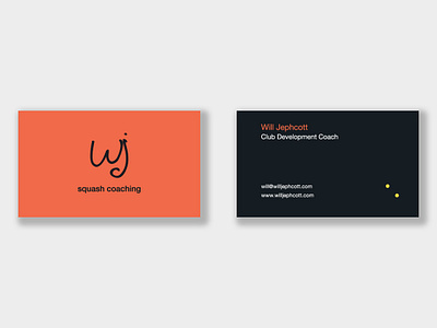 Squash Business Cards branding business card business card design coach coaching illustrator print squash