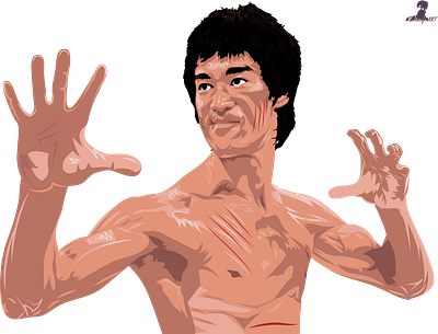Mr. Bruce Lee Portrait Illustration art design illustration portrait portrait illustration vector