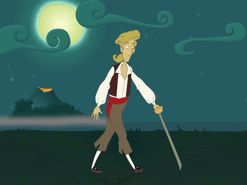 Guybrush Threepwood after effects animation computer game curse of monkey island guybrush threepwood motion graphics