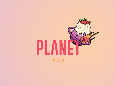 Planet Pav Logo branding design flat graphic design illustrator logo typography vector