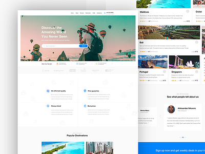 Travel Agency Web Design agency booking landing travel ui ux ux design vacation web