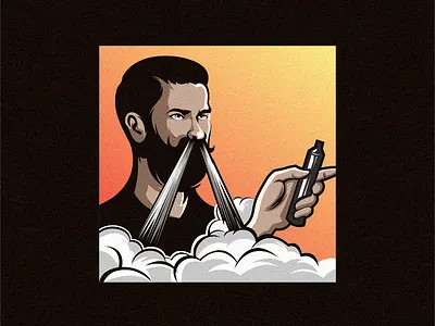 Vaping branding coreldraw design art icon illustration ilustrator logo sketch vape vector web