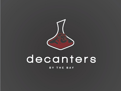 Decanters By The Bay Logo branding design flat graphic design illustrator logo typography vector