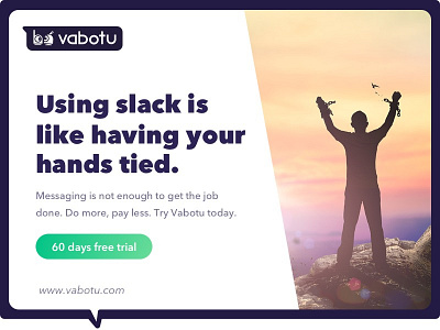 Slack Hands Tied ad baner ad campaign digital ad ui ux