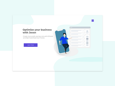 Landing Page - Javan adobe xd illustration landing page logo ui webdeisgn