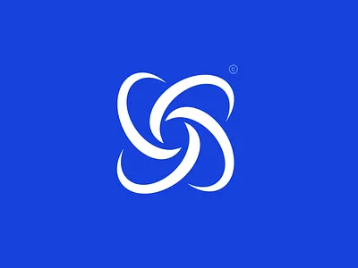 The C. Icon blue brand and identity branding character color creative design flat icon letters logo logo a day