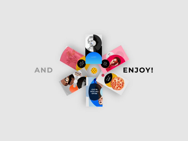 Spinning Joy instagram minimal mograph motion motion design promo reaveal shapes stories ui ui ux