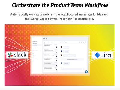 Orchestrate the Product Team Workflow card design website