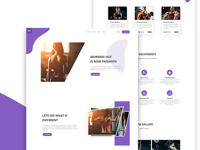 Gym House 01 branding gym landing page uiux website workout