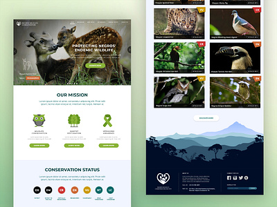 Negros Wildlife Conservation adobe xd adobexd animals conservation negros philippines ui user experience user interface ux web design web development webpage website wildlife wwf