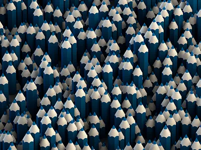 Pencil Group c4d cinema 4d design flat flatdesign graphic graphic design graphic art graphic arts illustration lightning mograph pencil pencil illustration render rendered rendering
