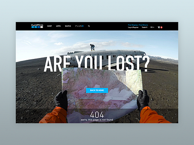 404 Page – GoPro 404 404 page concept error 404 gopro graphic design ui ui design