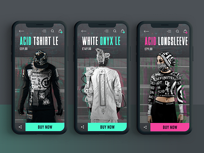 DAMASCUS Apparel PDP mobile designs cyberpunk fashion layout modern techwear typography ui ux web webdesign