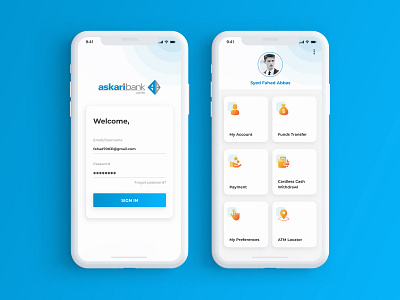 Askari Bank Concept app concept design illustration ios