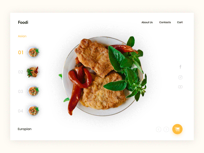 Foodi web app animation chinese foodapp foodi interaction ui web webheader website