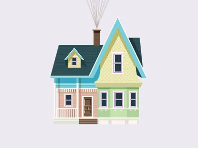 "UP" - Disney house colors disney disney art disney world house illustration lahaut up