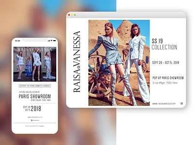 Raisa&Vanessa Showroom Newsletter mailing newsletter newsletter design newsletter template