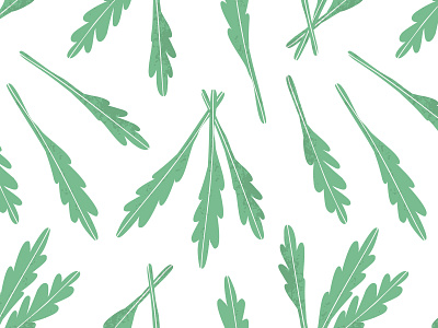 Arugula pattern arugula design fabric food green illustration leaves pattern pattern design surface design texture