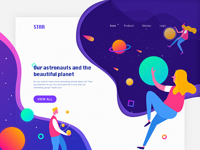 Star illustration color collision design illustration simplicity ui