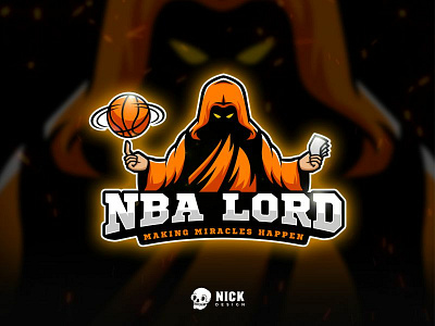 NBA LORD Esport Logo basketball logo brand branding character design cloak design esport logo esports games gaming gaming logo illustration logo mascot nba sport logo sports streamer team logo twitch