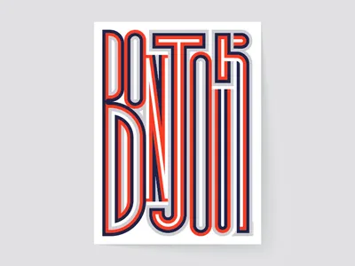 Bonjour 2 graphic design letter lettering artist poster poster design typography vector artwork