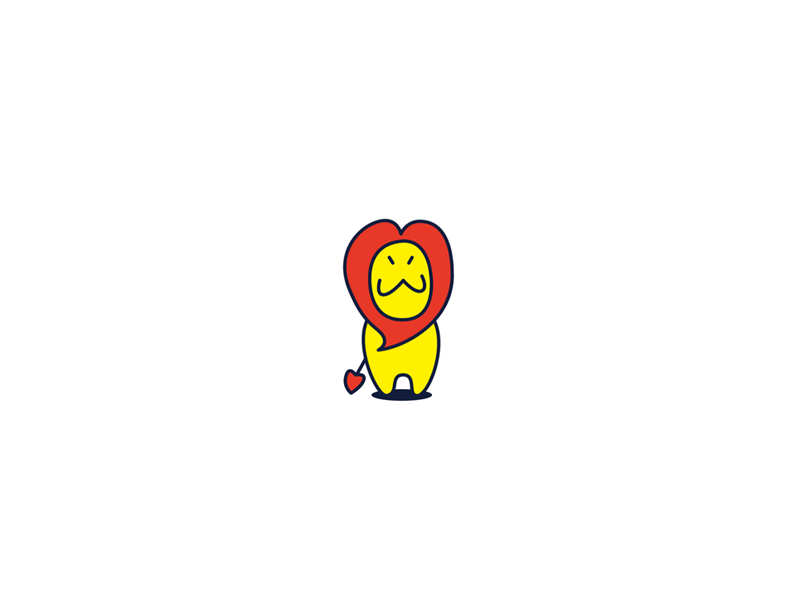 A loving Leo. illustration