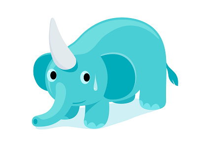 Uniphant animal branding cartoon character design dribbble elephant fantasy illustration mascot vector