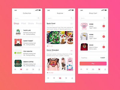 Shopping App ui