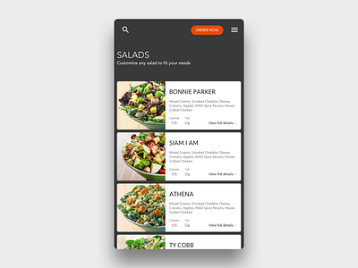 Daily UI 043 Food/Drink Menu dailyui dailyui 043 food and drink