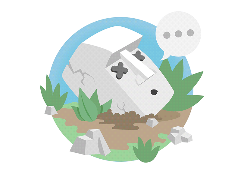 Stone Head animation badge chatting dead defeat design easter island flat head icon illustration olmec stone tribal tribe vector