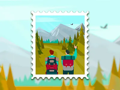Travel Mark friends mark mountians postal postcard postcarddesign travel traveler