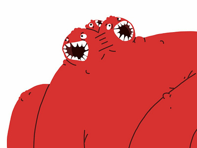 Heads ceoncept character creature head monster photoshop red transformation