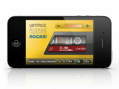 Vintage Music Player 80s mobile mobile app design music player tribute ui