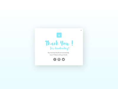 DailyUI #77 Thank You