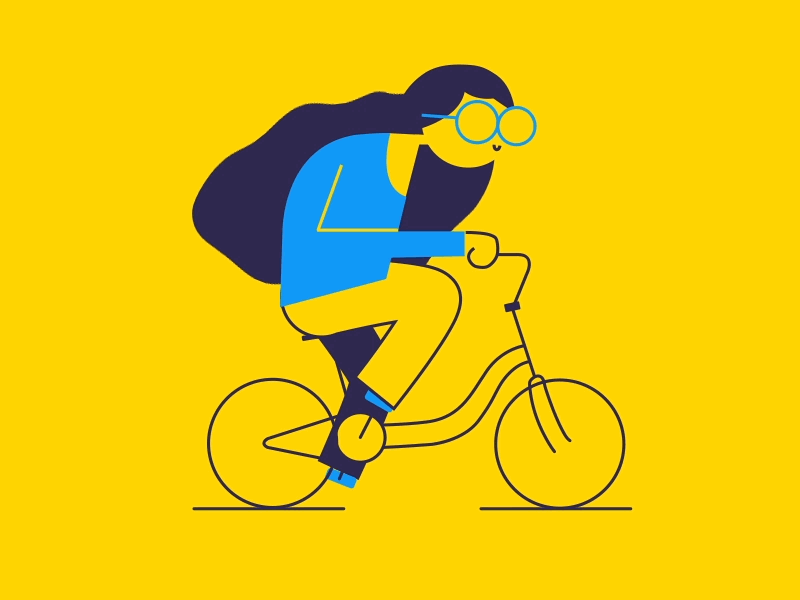 Bycicle Ride 2d adamosvald adobe adobe aftereffects aftereffects animated animation animation 2d animator character design designer illustration mograph motion motion designer motiondesign motiongraphics render vector