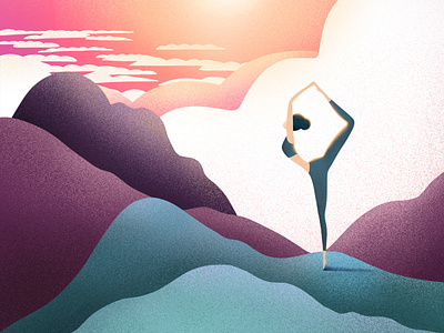 Hello for yoga community art design illustration procreate