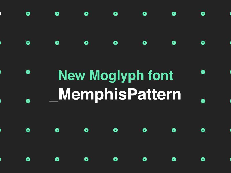 New Moglyph_MemphisPattern Font aftereffects font glyph memphis pattern script shapes vector