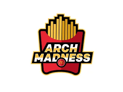 Arch Madness flat design flat illustration logo logo design mcd mcdonalds