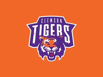 Roll Tigers - Clemson Logo Concept branding clemson college football design football identity illustration illustrator logo ncaa sports tigers vector