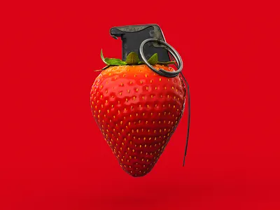 Unreasonable Strawberry 3d animation art c4d direction ident redshift