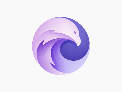 Eagle Logo animal bird branding business circle company eagle illustration logo mark modern power purple simple speed sport symbol vector yp © yoga perdana