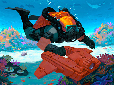 G.I. Joe Wet Suit character design digital art illustration photoshop