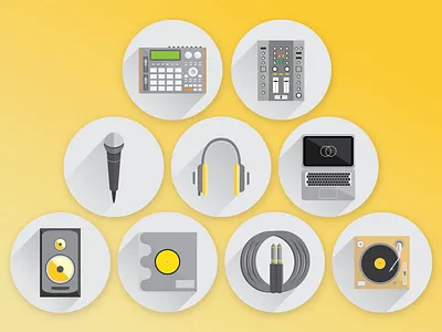 Audio Phile audio gear concept flat design gradient graphic design illustration web