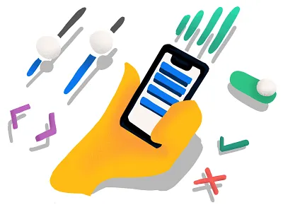 Daily illustration challenge 004 - Settings cover art design illustration mobile settings