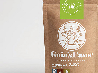 Gaia's Favor Cannabis Dispensary (Mock Packaging) cannabis cannabis dispensary cannabis packaging dispensary gaia marijuana medical cannabis medical marijuana mother earth mother nature natural okc oklahoma oklahoma city packaging weed