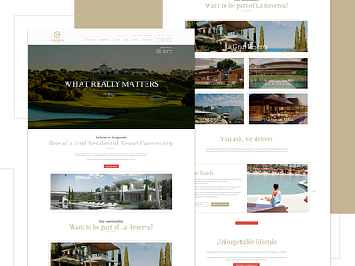 11. Sotogrande UI app blue branding clean design flat gold icon logo luxury luxury brand luxury font minimal typography ui ux vector web website white