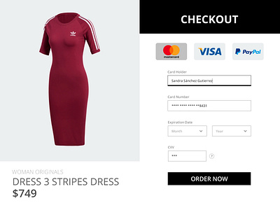 002 Credit Card Checkout checkout page dailyui ui