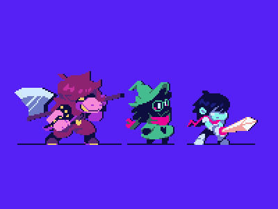 DELTARUNE Heroes gaming illustration pixel pixel art