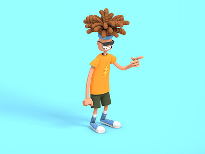 Сheeky guy character cinema 4d first try